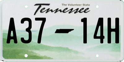 TN license plate A3714H