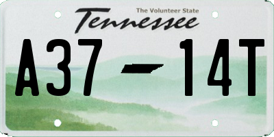 TN license plate A3714T