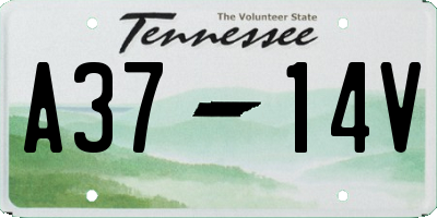 TN license plate A3714V