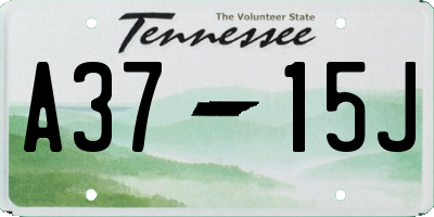 TN license plate A3715J
