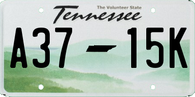 TN license plate A3715K