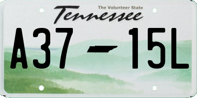 TN license plate A3715L