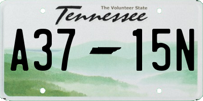 TN license plate A3715N