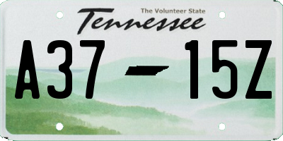 TN license plate A3715Z