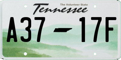 TN license plate A3717F