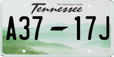 TN license plate A3717J