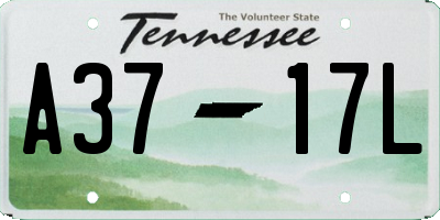 TN license plate A3717L