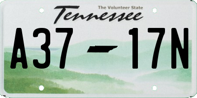 TN license plate A3717N