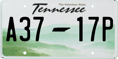 TN license plate A3717P
