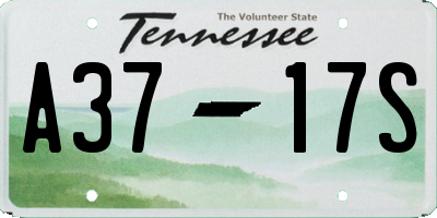 TN license plate A3717S