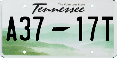 TN license plate A3717T