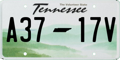 TN license plate A3717V