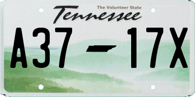 TN license plate A3717X