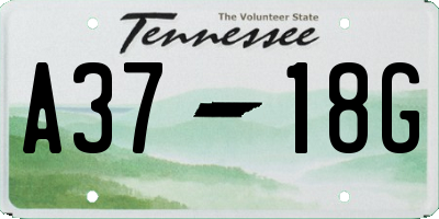 TN license plate A3718G