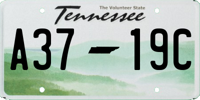 TN license plate A3719C