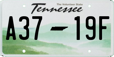 TN license plate A3719F