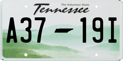 TN license plate A3719I