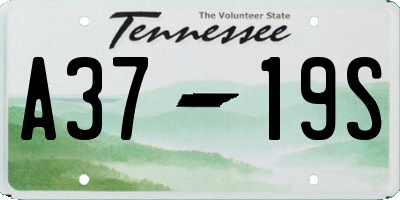 TN license plate A3719S