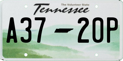 TN license plate A3720P