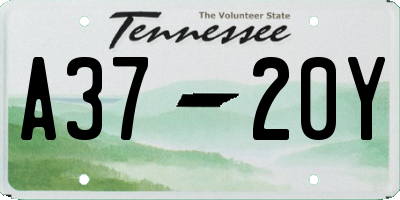 TN license plate A3720Y