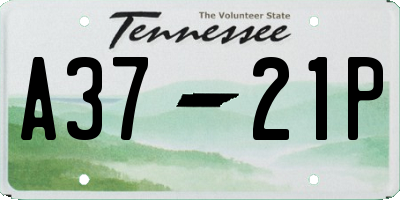 TN license plate A3721P
