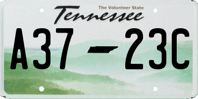 TN license plate A3723C