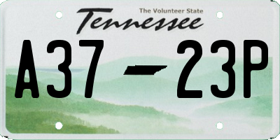 TN license plate A3723P