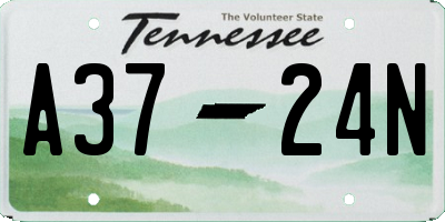 TN license plate A3724N