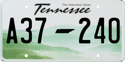 TN license plate A3724O