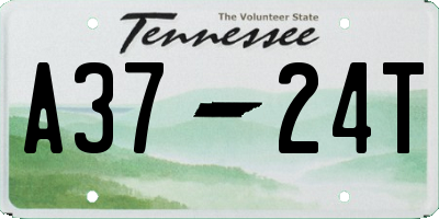 TN license plate A3724T