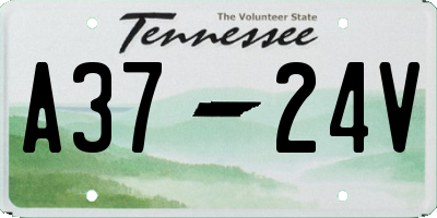 TN license plate A3724V