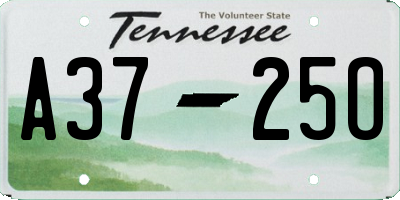 TN license plate A3725O