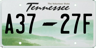 TN license plate A3727F