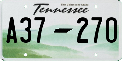 TN license plate A3727O