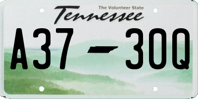 TN license plate A3730Q