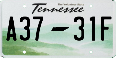 TN license plate A3731F