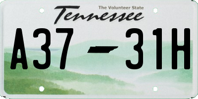 TN license plate A3731H