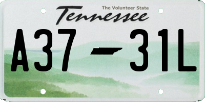 TN license plate A3731L
