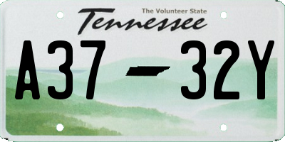 TN license plate A3732Y
