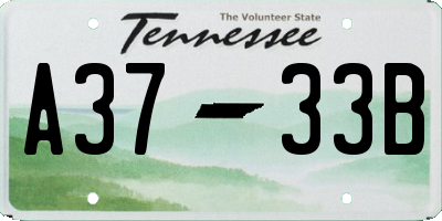 TN license plate A3733B