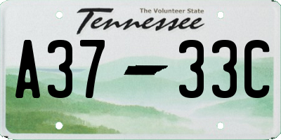 TN license plate A3733C