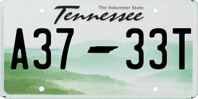 TN license plate A3733T