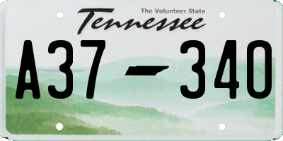 TN license plate A3734O