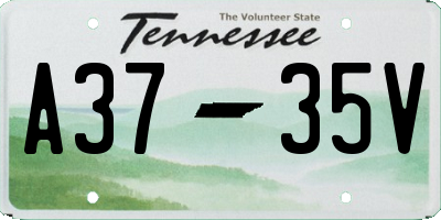 TN license plate A3735V