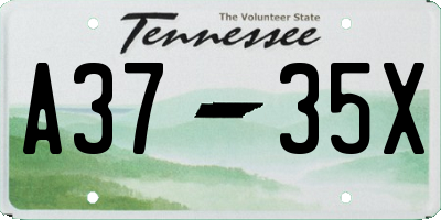 TN license plate A3735X