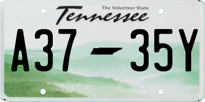 TN license plate A3735Y