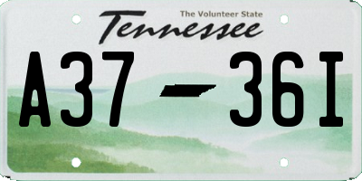 TN license plate A3736I
