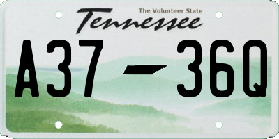 TN license plate A3736Q