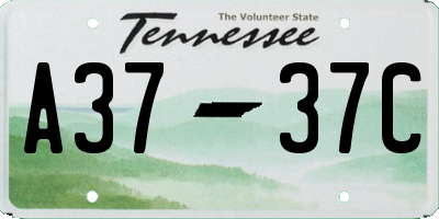 TN license plate A3737C