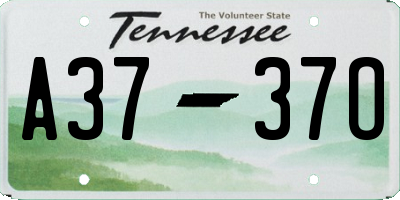 TN license plate A3737O